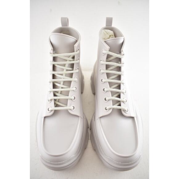 Dior Daniel Arsham Mens Grey Beige Logo Rubber High Top Lace Up Flat Boot 43 10 - Picture 5 of 11